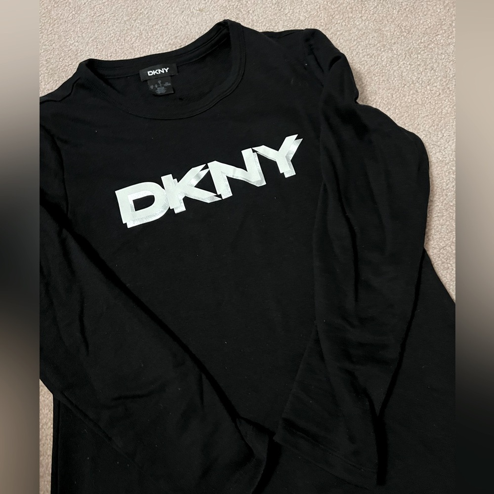 DKNY black sweatshirt dress